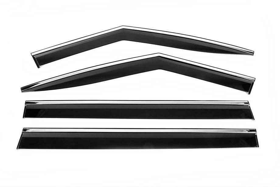 Hyundai Santa Fe 5 2023- Deflecteurs de Vitres avec Moulure Chromee Niken Luxury (4 pcs) Photo 1