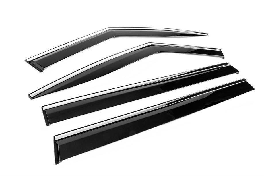 Hyundai Santa Fe 5 2023- Deflecteurs de Vitres avec Moulure Chromee Niken Luxury (4 pcs) Photo 3