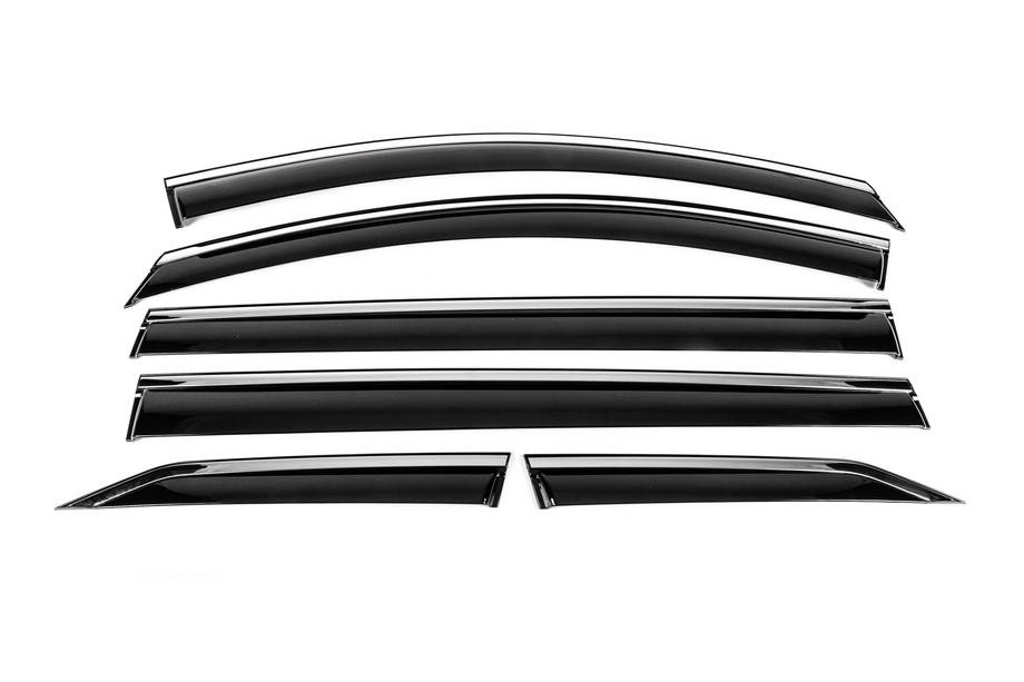 Toyota Sienna 2020- Déflecteurs de vitres avec moulure chromée Niken Luxury (6 pcs) Photo 1
