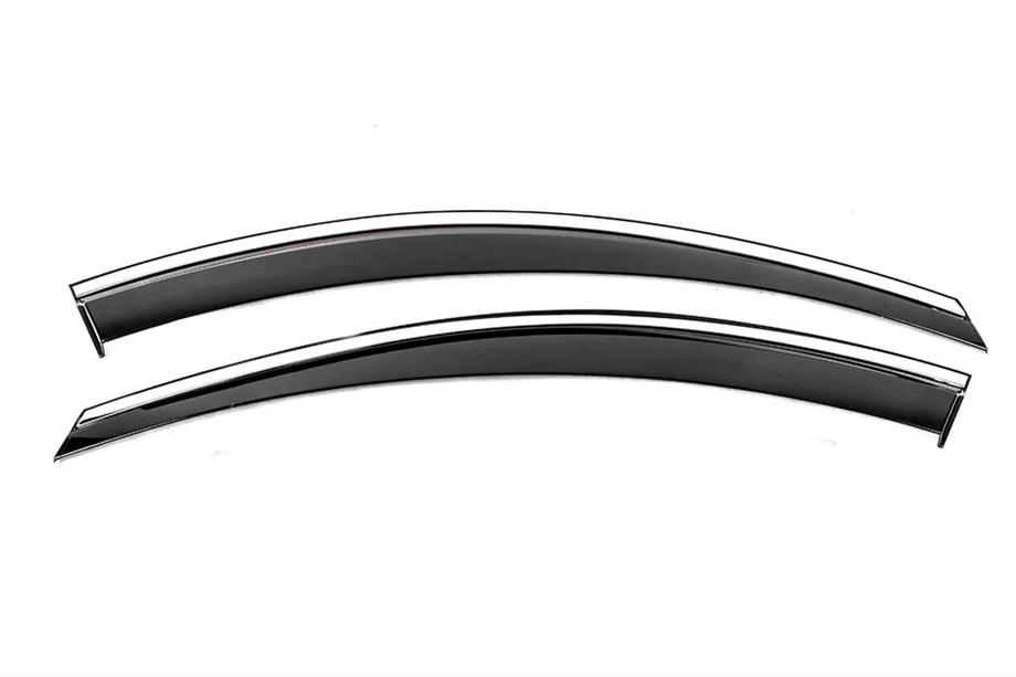 Chevrolet Captiva 2006-2019 Déflecteurs de vitres avant avec baguette chromée Niken Luxury (2 pcs) Photo 1