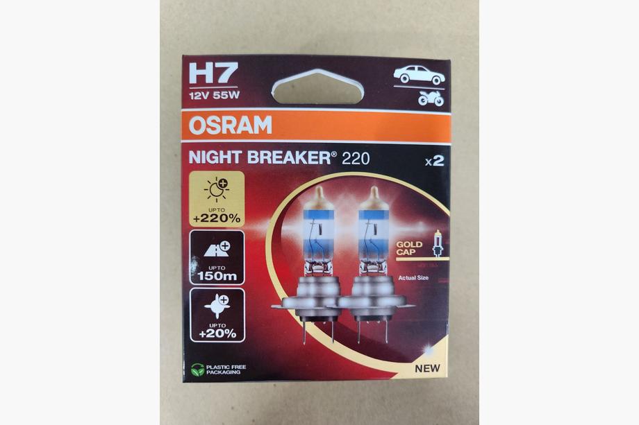 Ampoule de phare Osram H7 60/55W Night Breaker Laser +220% Photo 1