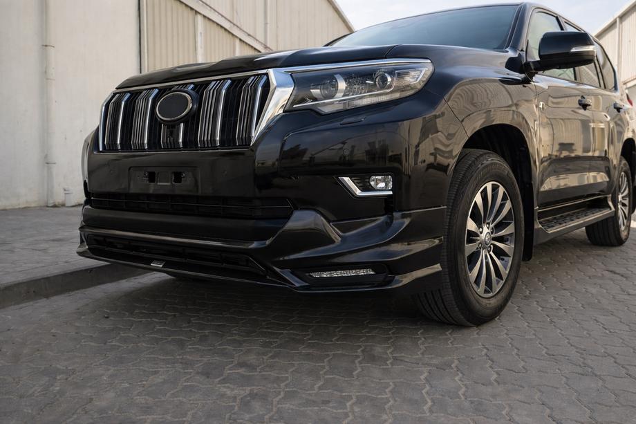 Toyota Land Cruiser Prado 150 2009-2023 Lame de pare-chocs avant TRD (2017-) Noir Photo 2