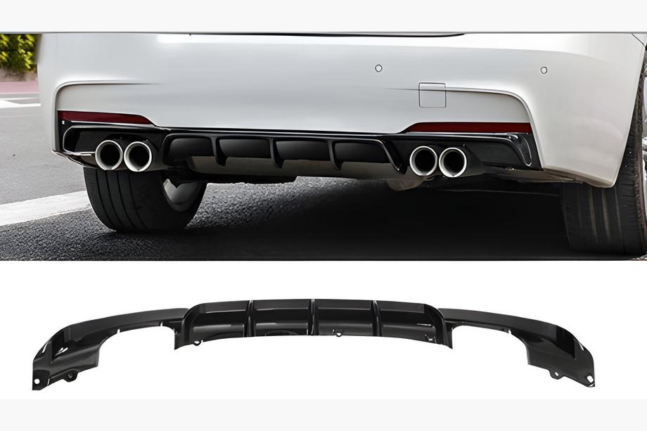 BMW 3 Series F30/F31 2012-2019 Diffuseur arrière pour échappement double des deux côtés (pour M-Sport, ABS) Photo 1