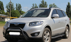 Hyundai Santa Fe 2 2006-2012 Pare-buffle WT003 Noir (Inox) photo 4