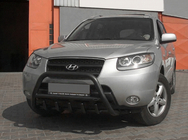 Hyundai Santa Fe 2 2006-2012 Pare-buffle WT003 Noir (Inox) photo 3