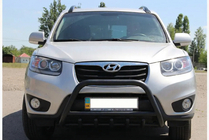 Hyundai Santa Fe 2 2006-2012 Pare-buffle WT003 Noir (Inox) photo 1