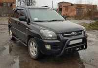 Kia Sportage 2004-2010 Pare-buffle WT003 Noir (Inox) photo 3