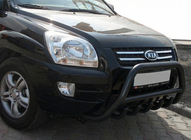 Kia Sportage 2004-2010 Pare-buffle WT003 Noir (Inox) photo 5