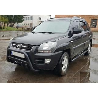 Pare-buffle WT003 Noir (Inox) Kia Sportage 2004-2010 photo 4