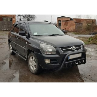 Pare-buffle WT003 Noir (Inox) Kia Sportage 2004-2010 photo 3