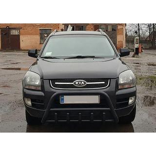 Pare-buffle WT003 Noir (Inox) Kia Sportage 2004-2010 photo 1