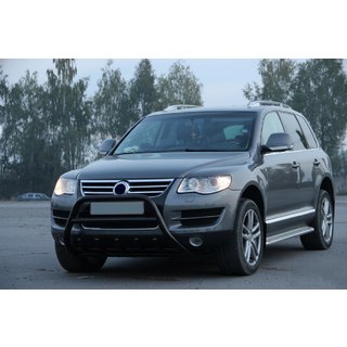 Pare-buffle WT003 Black Special (Inox) Volkswagen Touareg 2002–2010 photo 4