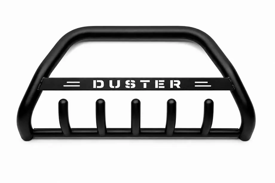 Renault Duster 2008–2017 Pare-buffle avec Inscription WT004 Noir (Inox) Photo 3