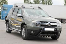 Dacia Duster 2008-2018 Pare-buffle avec Inscription WT004 Noir (Inox) photo 2