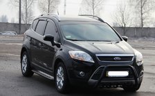 Ford Kuga 2008-2013 Pare-buffle WT003 Noir (Inox) photo 3