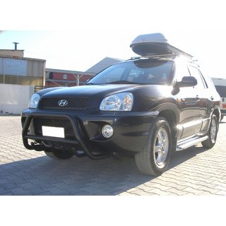 Pare-buffle WT003 Noir (Inox) Hyundai Santa Fe 1 2000-2006 photo 1