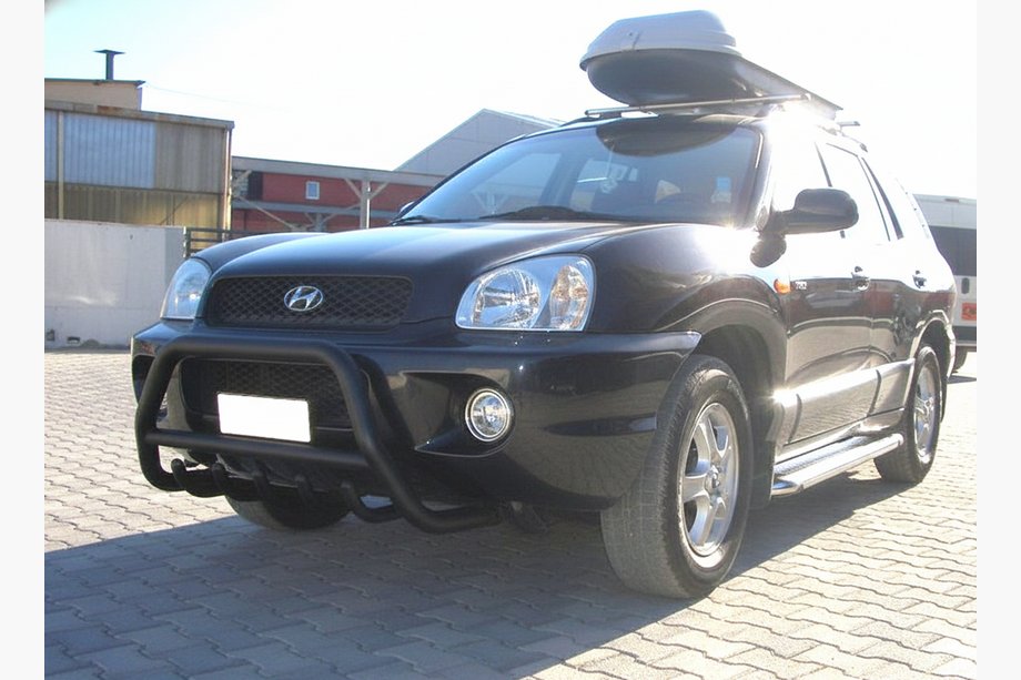 Hyundai Santa Fe 1 2000-2006 Pare-buffle WT003 Noir (Inox) Image