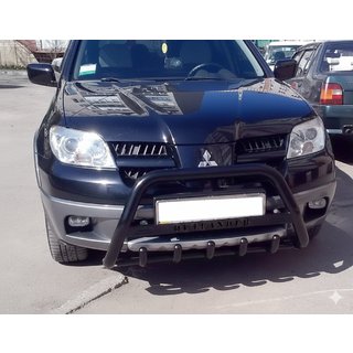 Pare-buffle WT004 Noir (Inox) Mitsubishi Outlander 2001-2006 photo 1