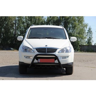 Pare-buffle WT003 Noir Inox SsangYong Kyron 2005-2014 photo 3
