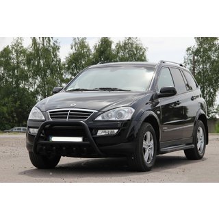 Pare-buffle WT003 Noir Inox SsangYong Kyron 2005-2014 photo 1