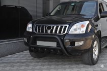 Toyota Land Cruiser Prado 120 2002-2009 Pare-buffle bas WT003 Noir (Inox) photo 1