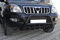 Toyota Land Cruiser Prado 120 2002-2009 Pare-buffle bas WT003 Noir (Inox) photo 3