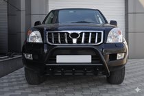 Toyota Land Cruiser Prado 120 2002-2009 Pare-buffle bas WT003 Noir (Inox) photo 4