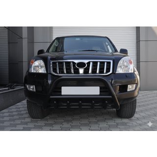 Pare-buffle bas WT003 Noir (Inox) Toyota Land Cruiser Prado 120 2002-2009 photo 4