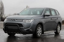 Mitsubishi Outlander 2012-2021 Pare-buffle WT004 Noir (Inox) photo 1