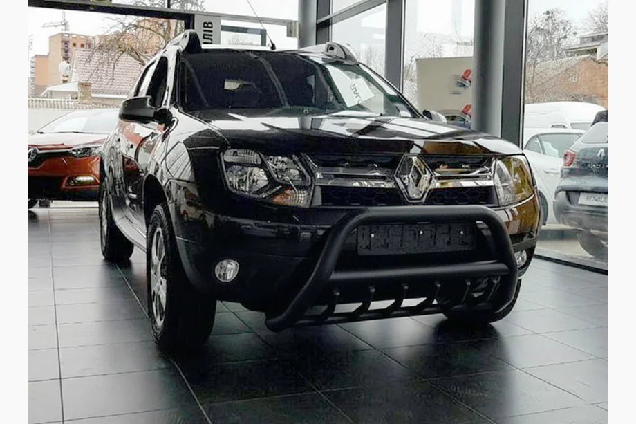 Dacia Duster 2008-2018 Pare-buffle sans inscription WT003 Noir (inox) Photo 8