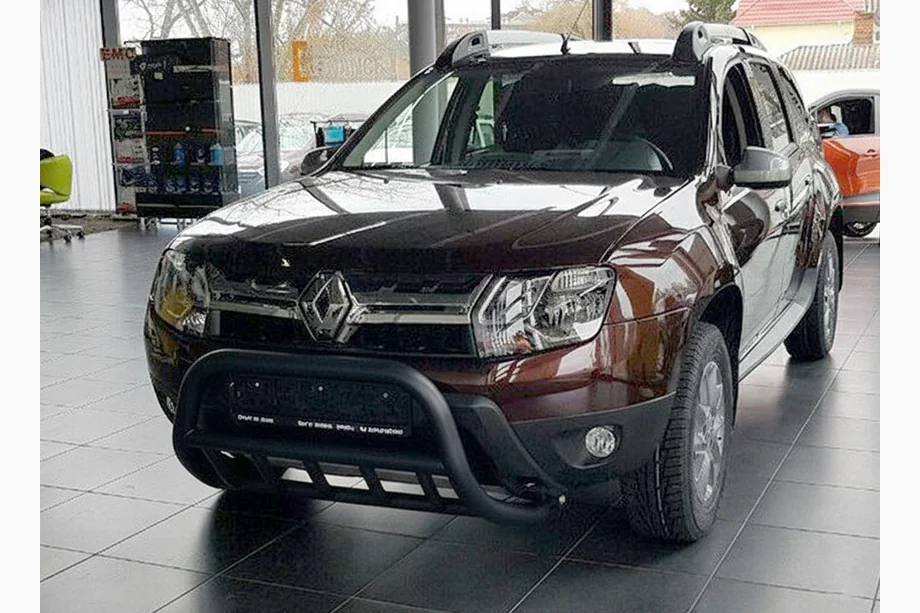 Dacia Duster 2008-2018 Pare-buffle sans inscription WT003 Noir (inox) Photo 6