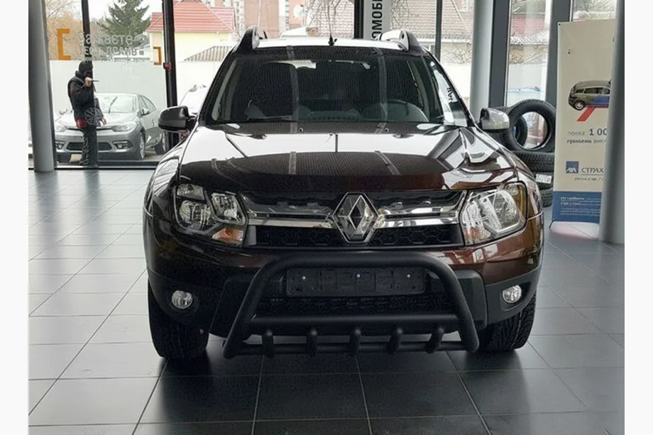 Dacia Duster 2008-2018 Pare-buffle sans inscription WT003 Noir (inox) Photo 5
