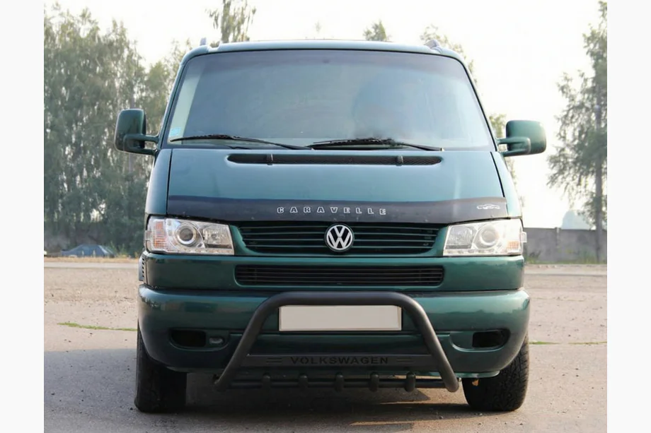 Volkswagen T4 Caravelle/Multivan 1990–2003 Pare-buffle WT004 Noir (Inox) Photo 3