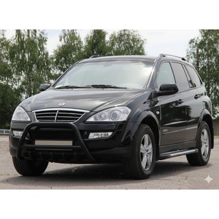 Pare-buffle WT003 Noir Inox SsangYong Action 2005-2018 photo 3