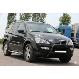 Pare-buffle WT003 Noir Inox SsangYong Action 2005-2018 photo 1