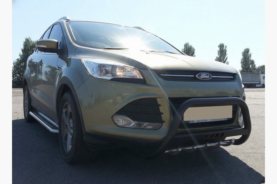 Ford Kuga/Escape 2013-2019 Pare-buffle WT004 Noir (Inox) Image