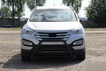 Hyundai Santa Fe 3 2012-2018 Barre Avant WT003 Noire (Inox) photo 3