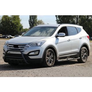 Barre Avant WT003 Noire (Inox) Hyundai Santa Fe 3 2012-2018 photo 1