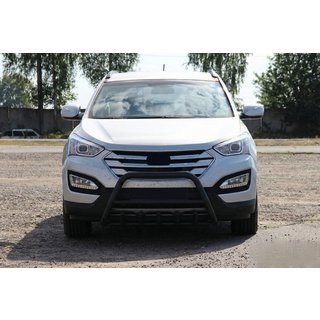 Barre Avant WT003 Noire (Inox) Hyundai Santa Fe 3 2012-2018 photo 3