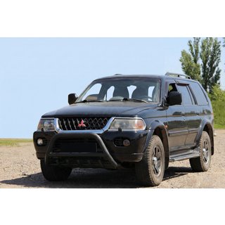 Pare-buffle WT003 Noir Inox Mitsubishi Pajero Sport 1996-2007 photo 3