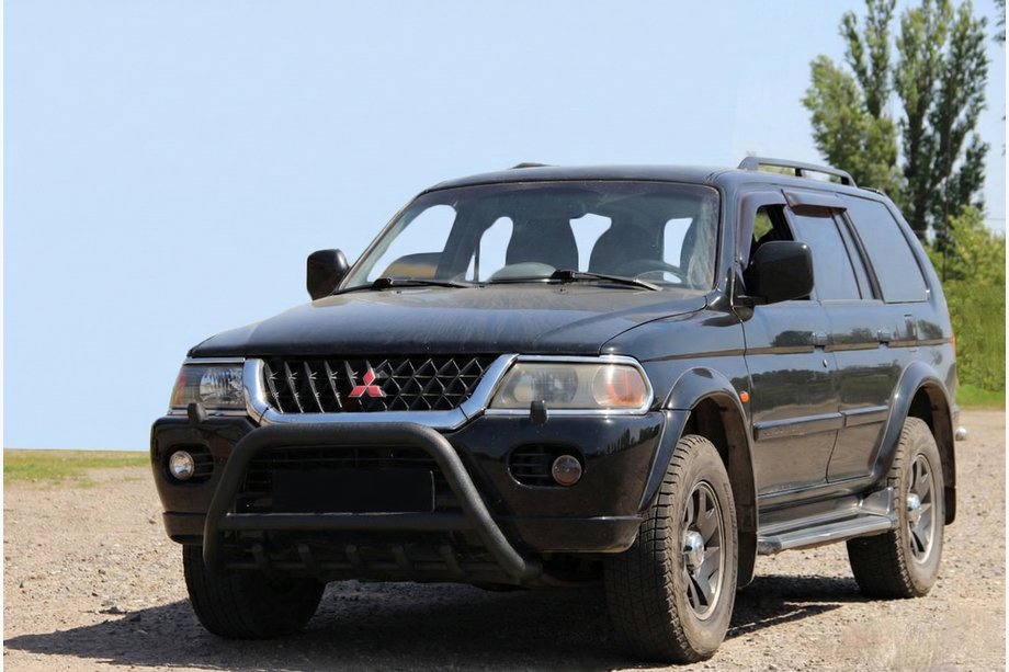 Mitsubishi Pajero Sport 1996-2007 Pare-buffle WT003 Noir Inox Photo 3