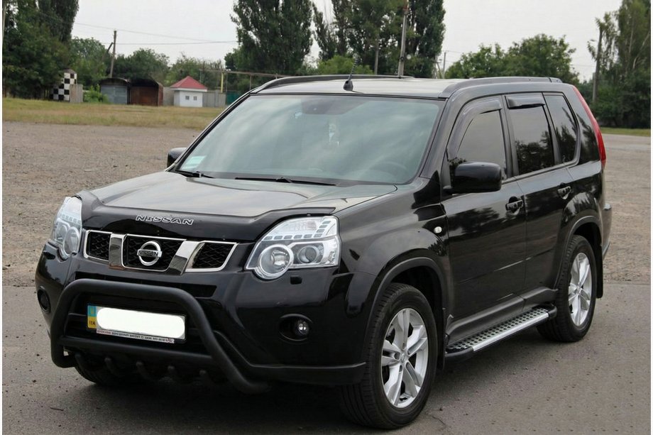 Nissan X-trail T31 2007-2014 Protection Avant WT003 Noir (Inox) Image