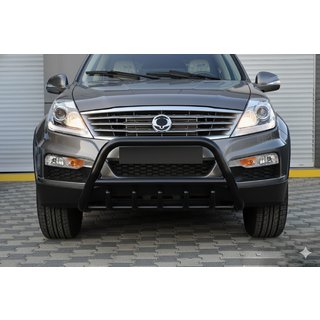 Pare-buffle WT003 Noir Inox SsangYong Rexton I 2001-2017 photo 1