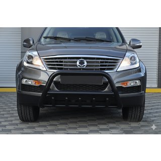 Pare-buffle WT003 Noir Inox SsangYong Rexton I 2001-2017 photo 4
