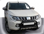 Mitsubishi L200 2015-2024 Pare-buffle WT003 Noir Inox photo 3