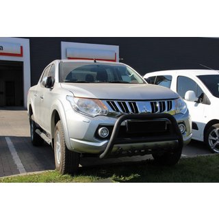 Pare-buffle WT003 Noir Inox Mitsubishi L200 2015-2024 photo 4