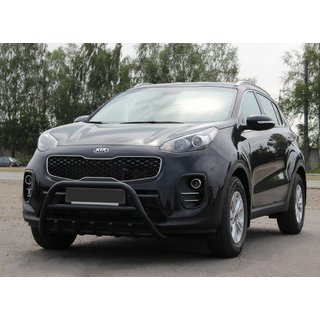 Pare-buffle WT003 Noir Inox Kia Sportage 2015-2021 photo 1