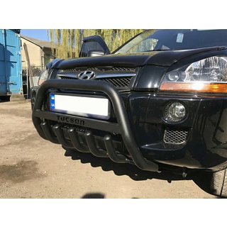 Pare-buffle WT004 Noir (Inox) Hyundai Tucson JM 2004- photo 1