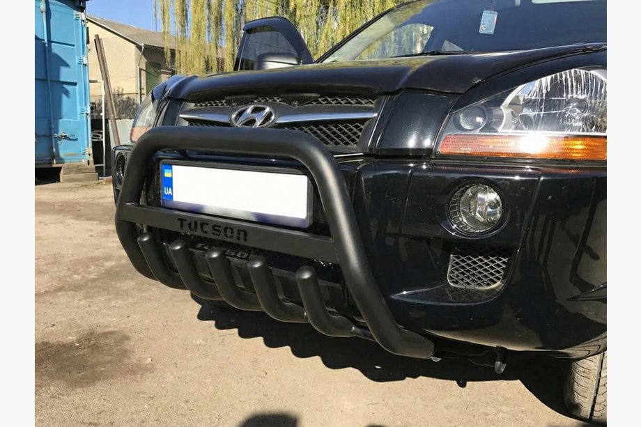 Hyundai Tucson JM 2004- Pare-buffle WT004 Noir (Inox) Image
