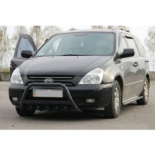 Pare-buffle WT004 Noir (Inox) Kia Carnival 2002-2013 photo 3